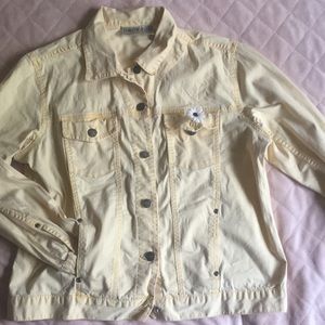 Chico’s Sunshine Yellow Jean Jacket, Size 1